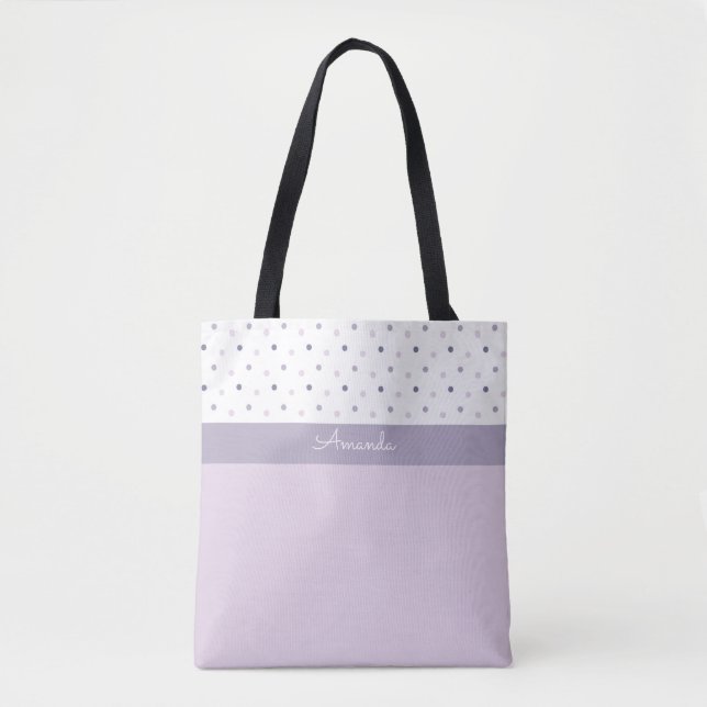 Bolsa de tetas de los puntos de la polka pastel (Anverso)
