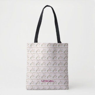 Bolsa de tetas de patrón floral delgada con pasto 