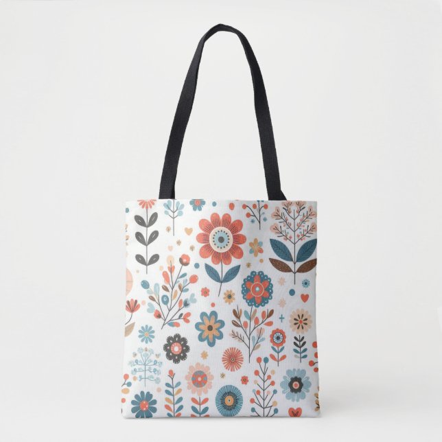 Bolsa de tetas de patrón floral - Diseño elegante (Anverso)
