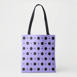 Bolsa de tetas de punto de púlac y polka negro