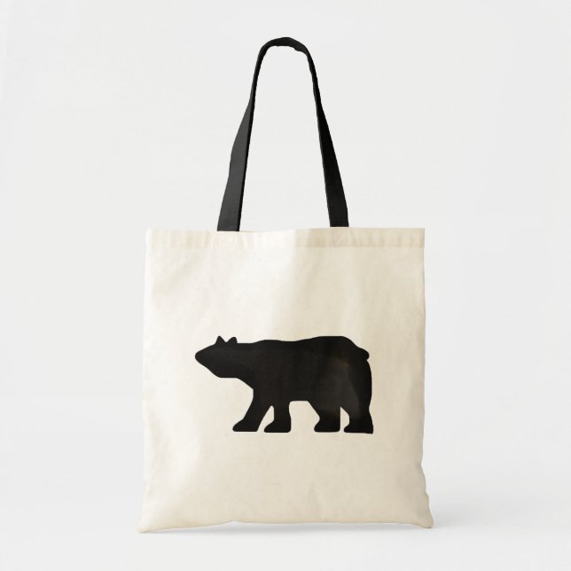 Bolsa de tetas de Silohette de Oso Negro (Frente)