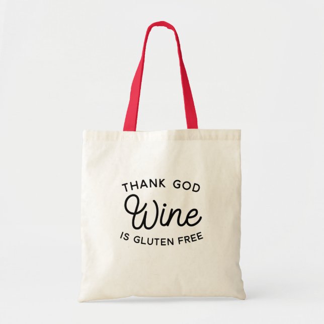Bolsa de tetas de vino divertida, Gluten gratis (Frente)