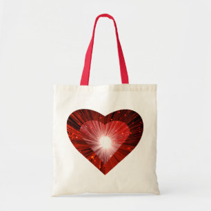 Bolsa de tetas del corazón rojo