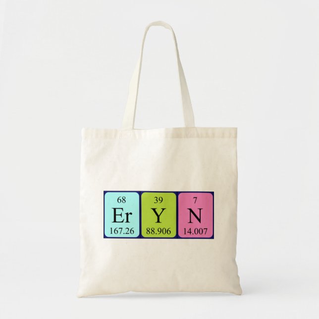 Bolsa de tetas Eryn con nombre de tabla periódica (Frente)