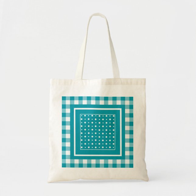 Bolsa de tetas estilosas, puntos de polka Verde az (Frente)
