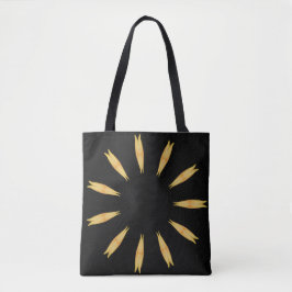 Bolsa de tetas negra con patrón de kaleidoscopio n