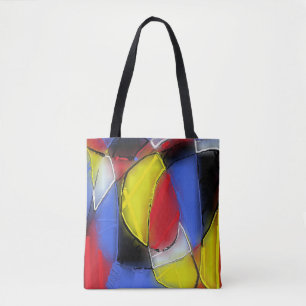 Bolsa de tetas roja, amarilla, negra y azul