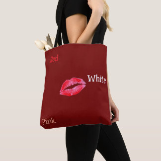 Bolsa de tetas roja, blanca y rosa
