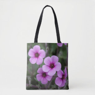 Bolsa de tetas rosadas con flores