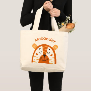 Bolsa de Tigre Adorable con Nombre Personalizado p