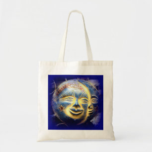 bolsa de tocado de cara de sol/ luna
