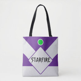Bolsa de tocado geométrico púrpura y plateado