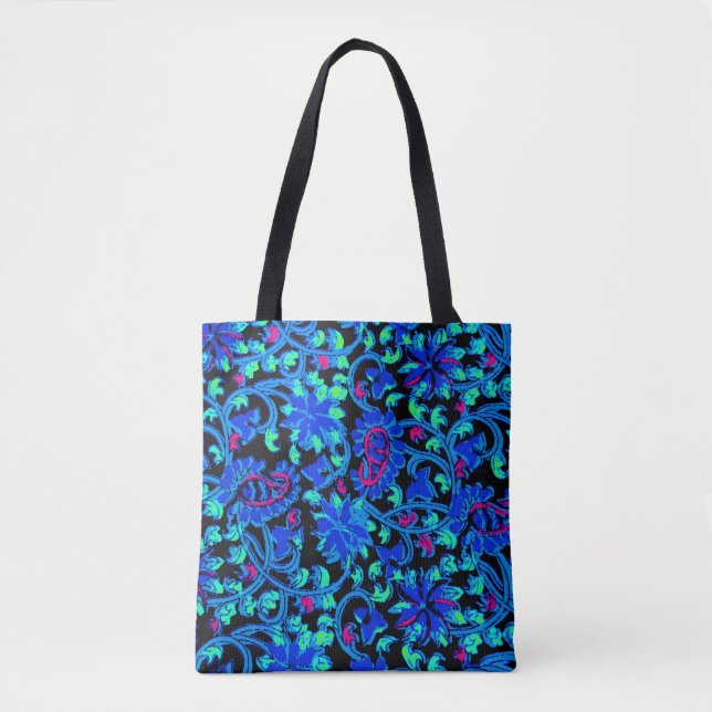 Bolsa de tocador azul Kalamkari (Anverso)