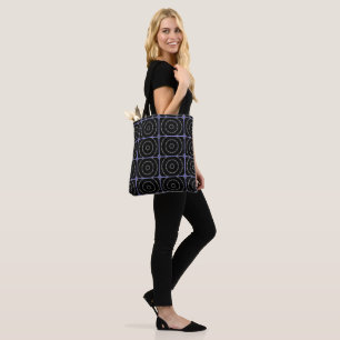 Bolsa de tocador azul negro y plateado