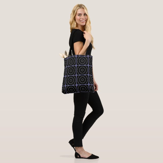 Bolsa de tocador azul negro y plateado (Puesto)