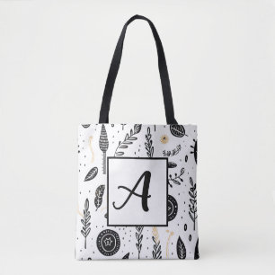 Bolsa de tocador básica en blanco y negro
