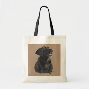 Bolsa de tocador Black Lab Dog Art Tote