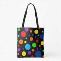 Bolsa de tocador Black Rainbow Spots Tote