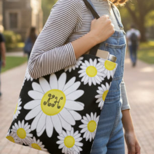 Bolsa de tocador blanca y amarilla
