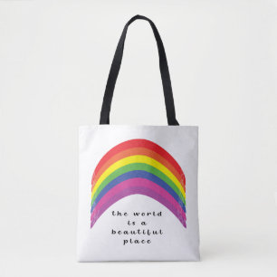 Bolsa de tocador con arcoiris vibrante