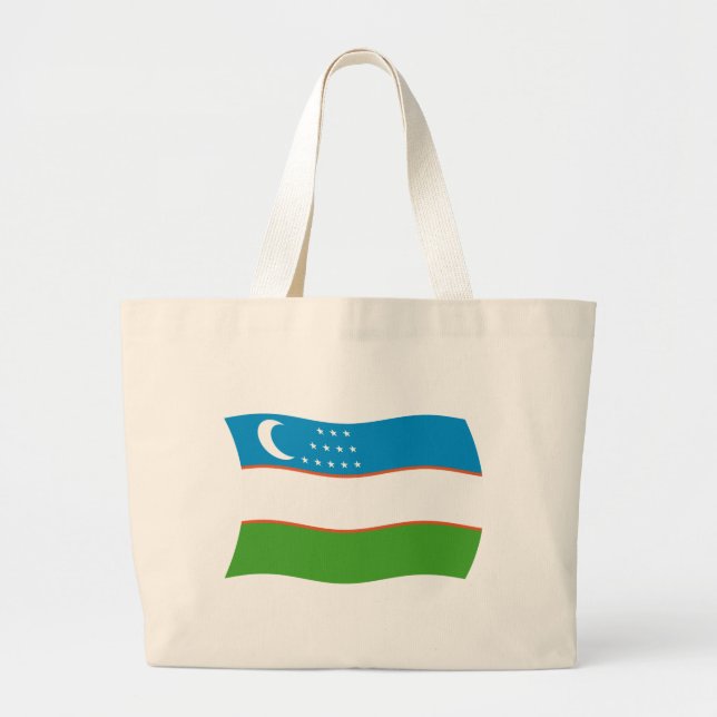 Bolsa de tocador con bandera de Uzbekistán (Frente)