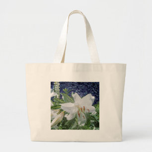 Bolsa de tocador con flores de Lily blanca