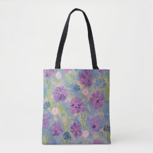 Bolsa de tocador con flores de primavera