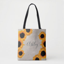 Bolsa de tocador con girasol radiante personalizad