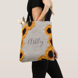 Bolsa de tocador con girasol radiante personalizad