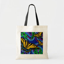 Bolsa de tocador con mariposa amarilla