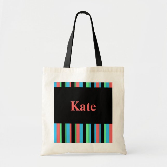 Bolsa de tocador con rayas de Kate Bonito (Frente)
