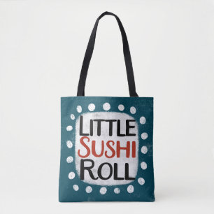 Bolsa de tocador con rollo de sushi pequeño