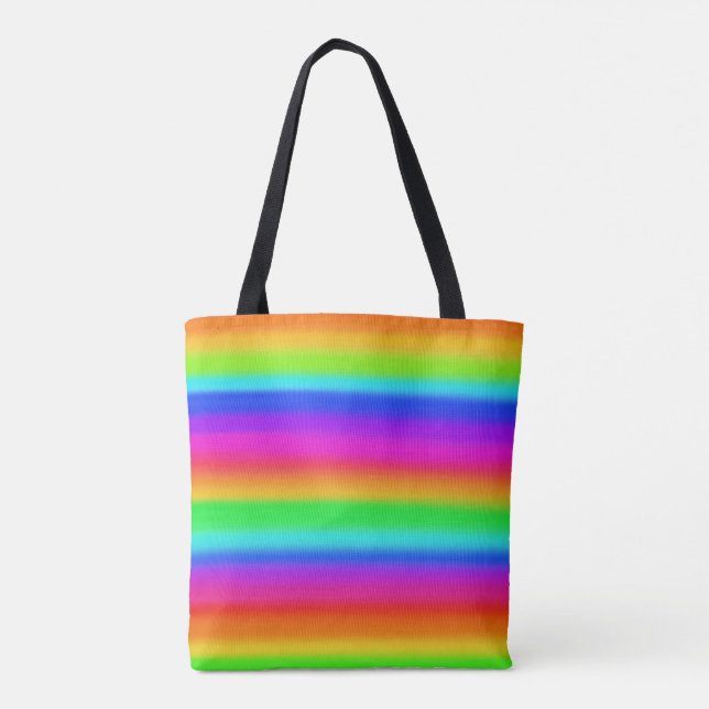 Bolsa de tocador con tira de arco iris (Reverso)