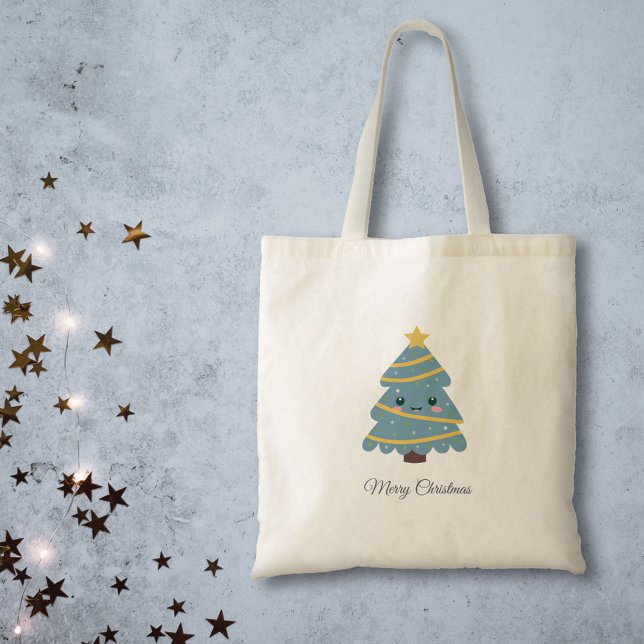 Bolsa de tocador de árbol de Navidad (Cute Christmas Tree Tote bag)