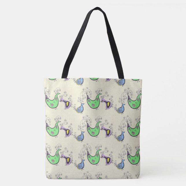 Bolsa de tocador de aves extravagantes (Anverso)