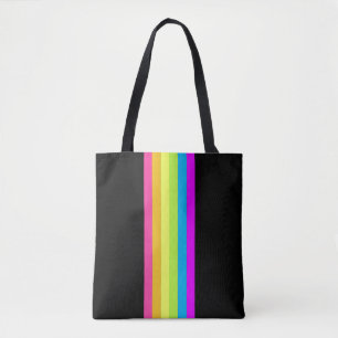 Bolsa de tocador de bandas retro (negro y neón múl