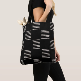 Bolsa de tocador de barro impresa, líneas negras