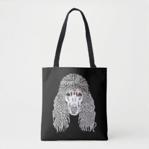 Bolsa de tocador de caniche cúrcuta y adorable