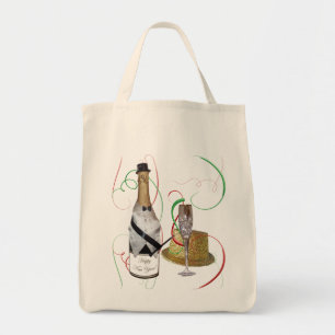 Bolsa de tocador de canvas de champagne