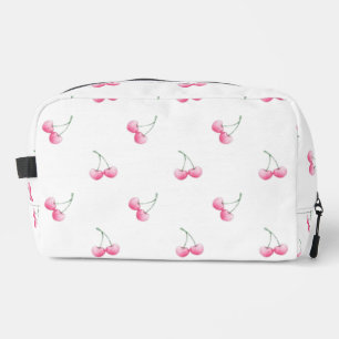Bolsa de tocador de cerezas de coqueta rosa calien