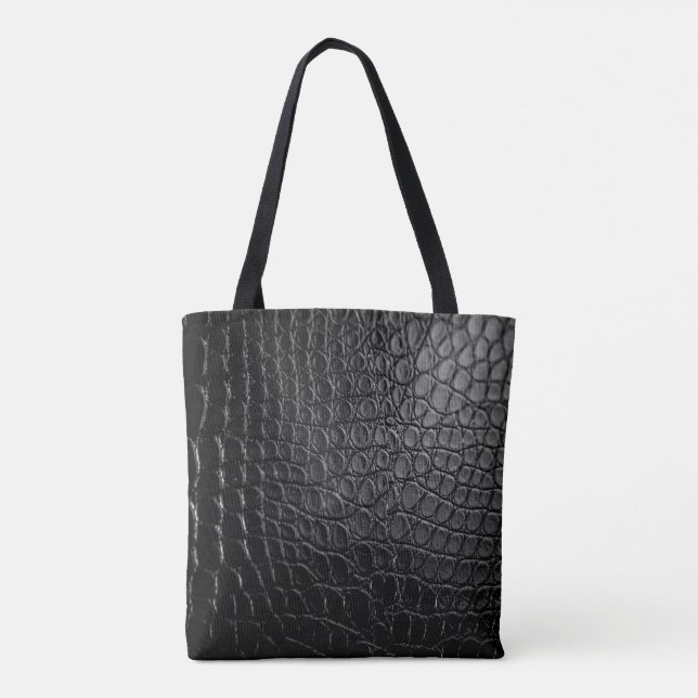 Bolsa de tocador de cocodrilo negro (Reverso)