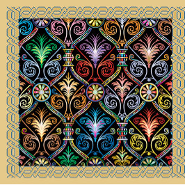 Bolsa de tocador de color de joyas multicolores