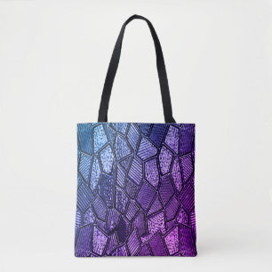 Bolsa de tocador de cristal de mosaico ultraviolet