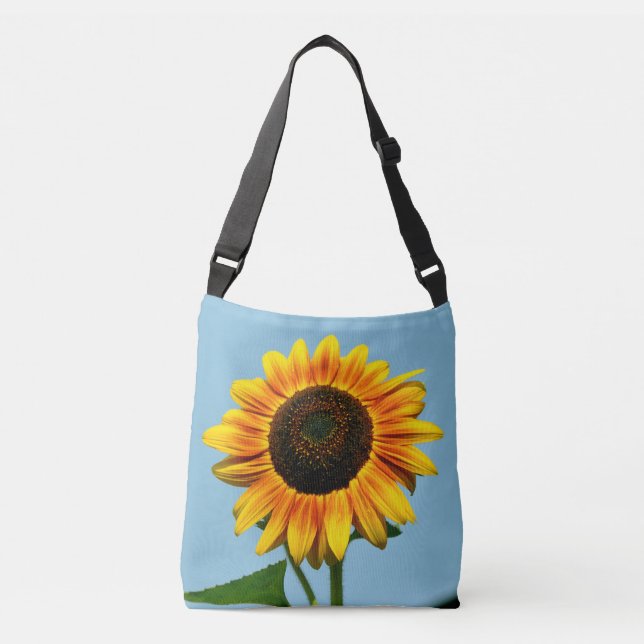 Bolsa de tocador de cuerpo cruzado con girasol (Anverso)
