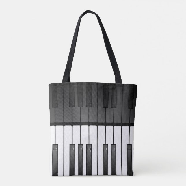 Bolsa de tocador de diseño de teclado para piano (Reverso)