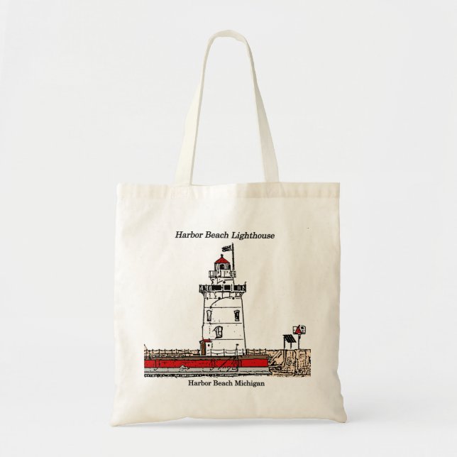 Bolsa de tocador de diseño del Harbour Beach Light (Frente)