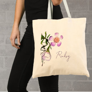 Bolsa de tocador de flor de cera personalizada