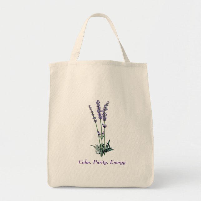 Bolsa de tocador de flor de lavanda de época (Frente)