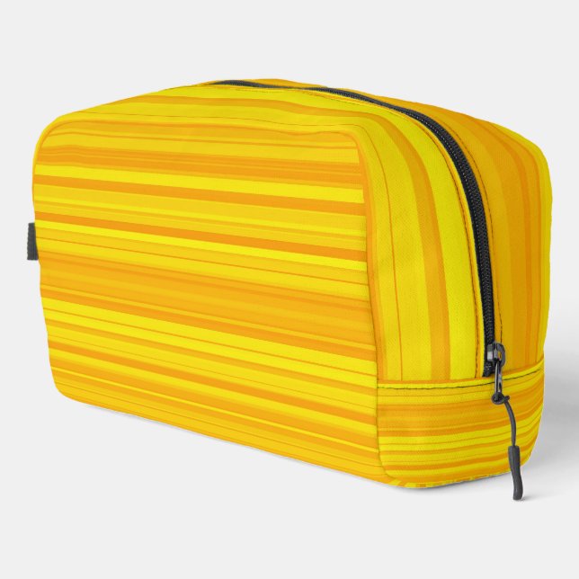Bolsa de tocador de franjas amarillas naranja (Esquina derecha)