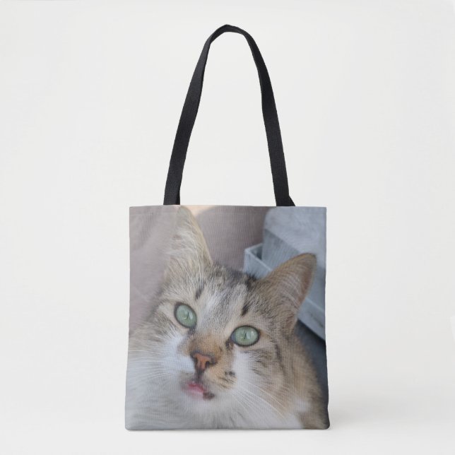Bolsa de tocador de gato blanco (Anverso)